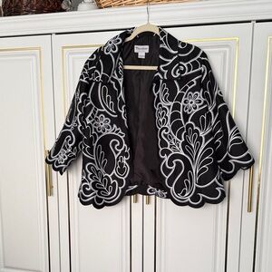 TanJay Black and White Patterned Jacket